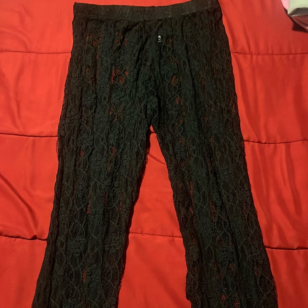 Lace leggings size: M Black